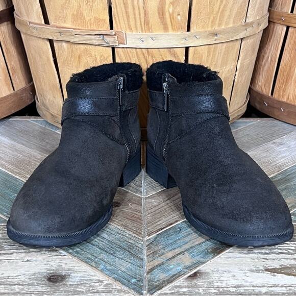 UGG Benson Brown Suede Wool Lined Waterproof Zip-Up Ankle Boots Womens Size 7.5 - Picture 7 of 13